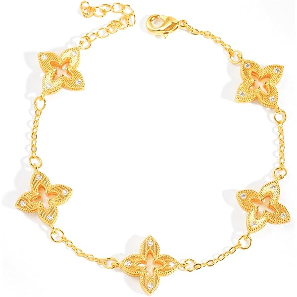 Amazon | [Tessalyn] 女性用四つ葉のクローバーブレスレット